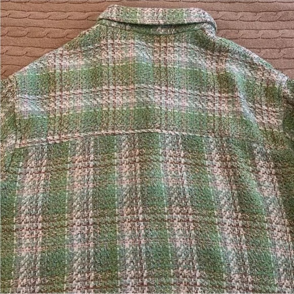 ⭐️Hodt Pick⭐️ Zara cropped green tweed button jacket small - Picture 6 of 9